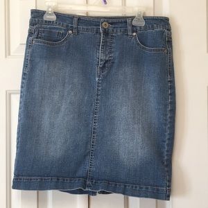 Lightwash Denim Skirt (22”)